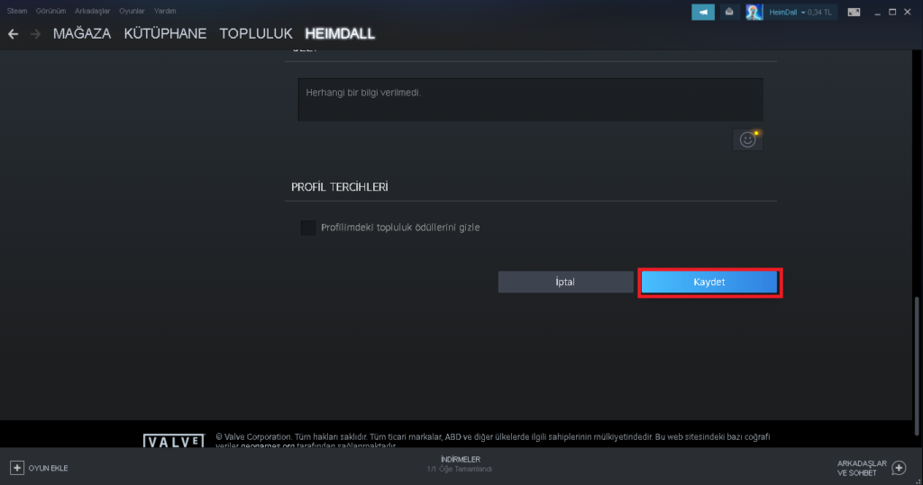 Steam Kullanıcı adı değiştirme adım 4